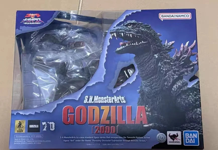 Bandai in Stock S.H.MonsterArts SHM GODZILLA 2000 Anime Figure Full Character Model Toy Gift Collection Anime Figure Model Toy