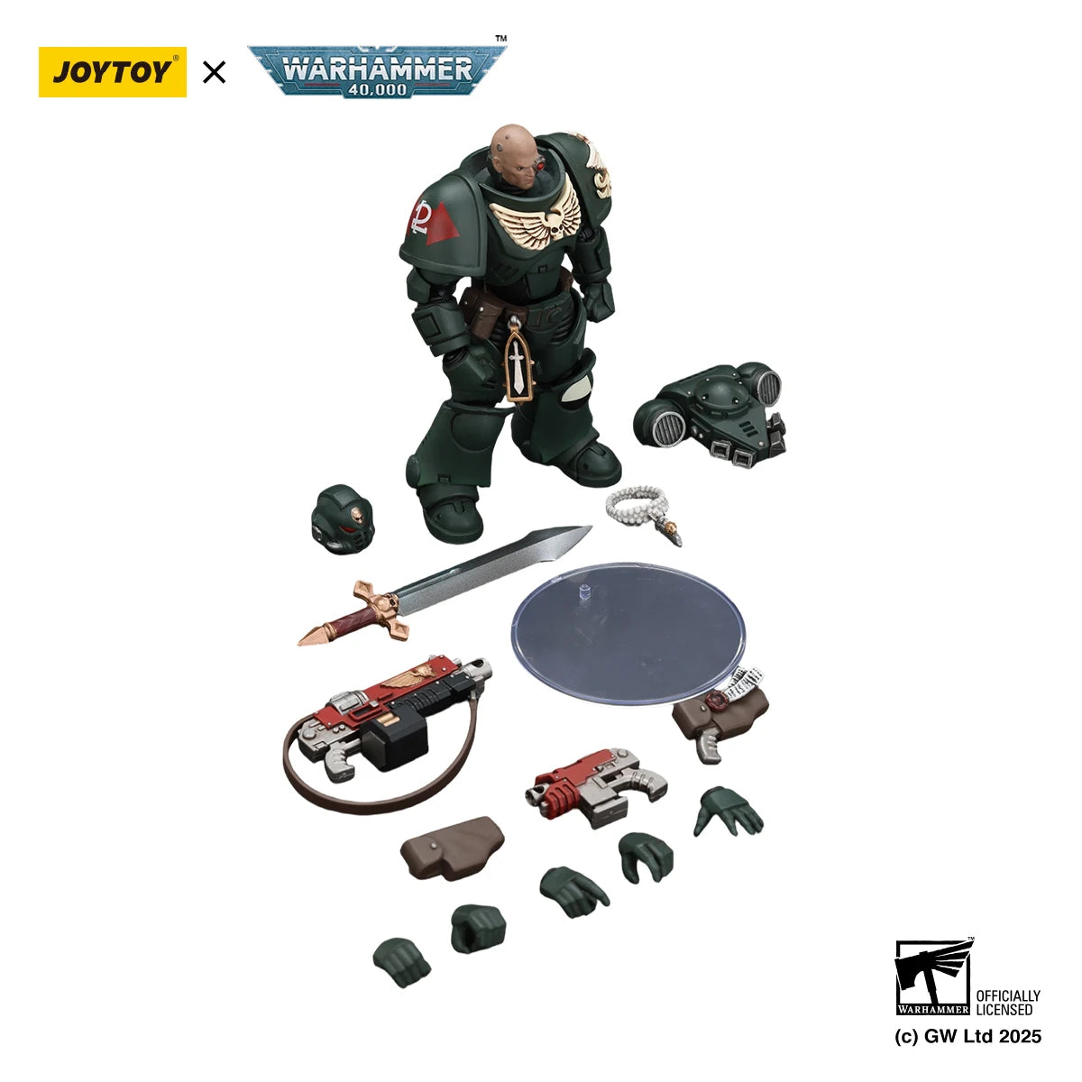 JOYTOY Warhammer 40K 1/18 Action Figure Dark Angels Intercessors Brother Nadael Asharr figures Toys