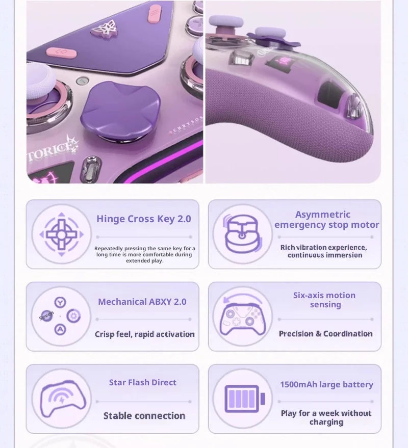 Sales MIHoYo Honkai Star Rail Castorice APEX 5 Elite Limited Gamepads Wireless Gamepad Force Feedback Bluetooth Game Controller