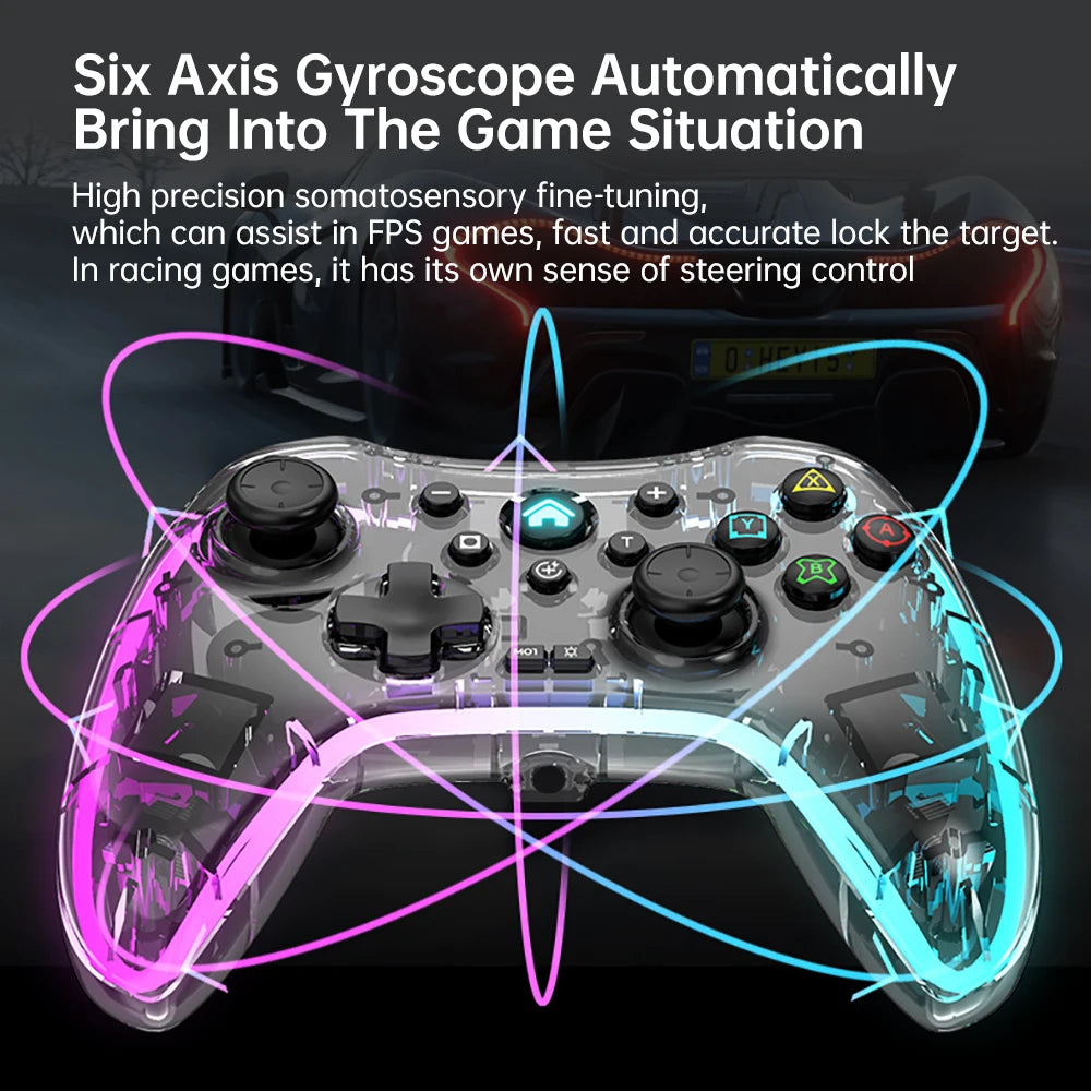 RGB Gamepad Sem Fio Para PS4 Controller Suporte Bluetooth Play Station 4 Joystick Console Controle PS4 PS3 para PC Computer