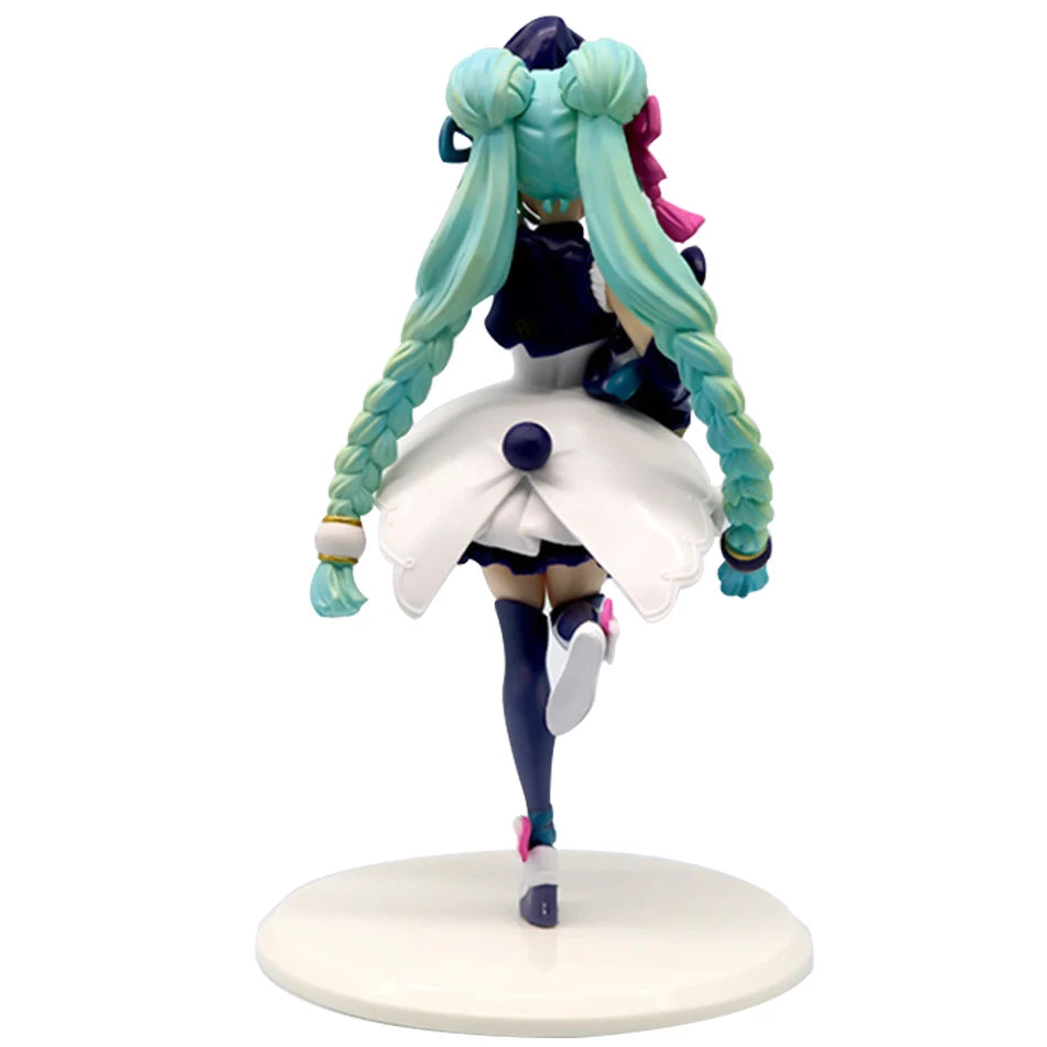 18cm Anime Hatsune Miku X Cinnamoroll Figure panda series Cute Statue  PVC Model Doll Toy children Birthday Christmas Gift