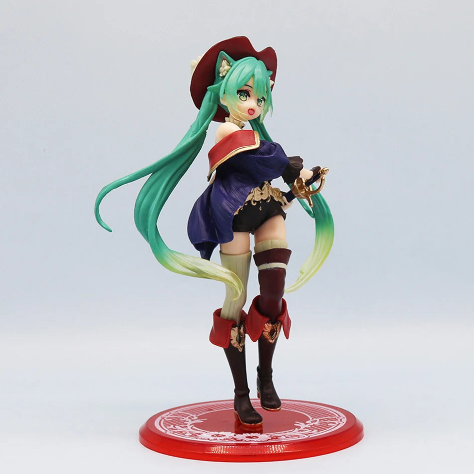 In stock 20cm  fashion hatsune miku country anime figure toys action statuette pvc model collection doll birthday present