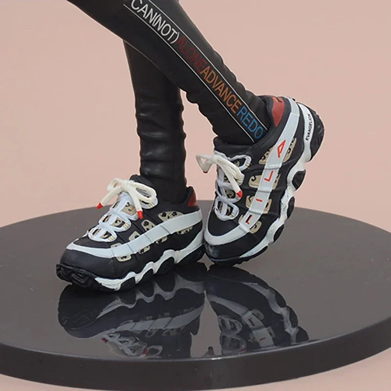 23CM Evangelion  Anime Figure Asuka Langley Soryu Tide Brand Costume Dress Up Model Toy Gift Collection Figure Desktop Ornament