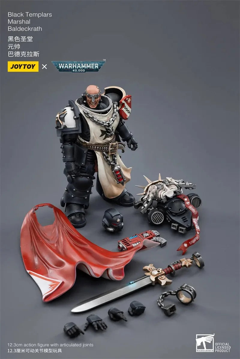 【Accessories】Joytoy Warhammer 40K 1/18 Action Figures Black Templars Marshal Baldeckrath 12.3cm  Model Toy