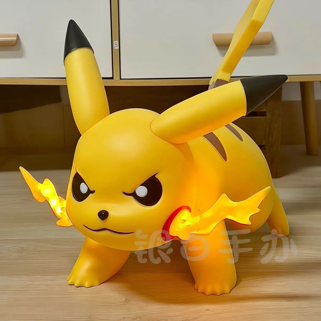 New Pokemon 1:1 Big Size Pikachu Anime Figure Light Pocket Monster Cartoon Action Figurines Model Customized Toys Decor Gifts