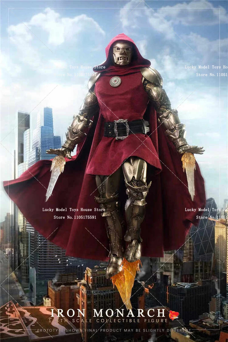 S-HERO 1/6 SH003 Iron Monarch Red Cloack Caped Man Action Figure Collection Tony Movie Villain 12" Full Set Soldier Model Gifts