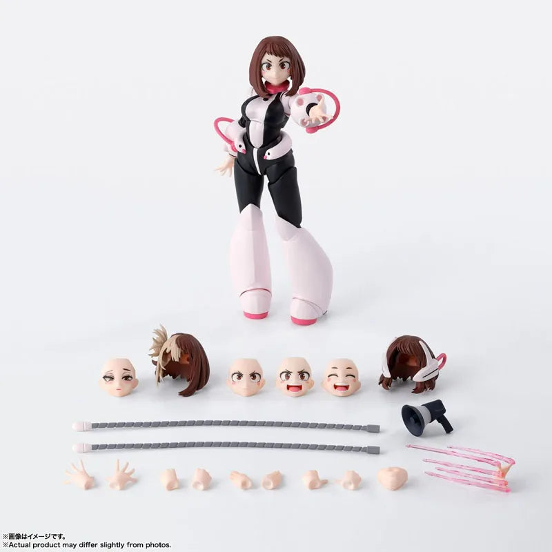 In Stock Genuine Bandai My Hero Academia Model Kit SHF Ochaco Uraraka Anime Action Figure Collection Finished Model Toys Gifts