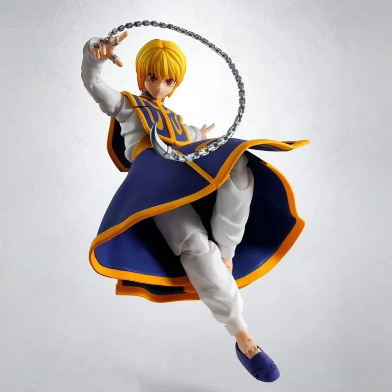 15cm Original Bandai S.H.Figuarts HUNTERxHUNTER Kurapika Leorio Action Figure 1/12 Collectible Anime Movable Doll Ornament Gift