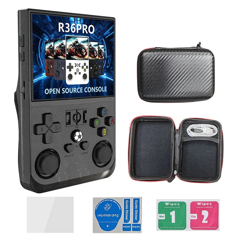 R36Pro Handheld Video Game Console Retro  Linux System 3.5 Inch IPS Screen Open Source  Portable Pocket Video Player 128GB Games