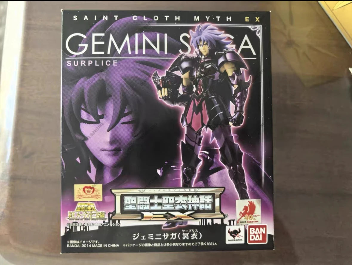 Bandai 100% Original Saint Seiya Cloth Myth EX Gemini Saga/Saga Surplice Action Figure Toy Collectible Gift