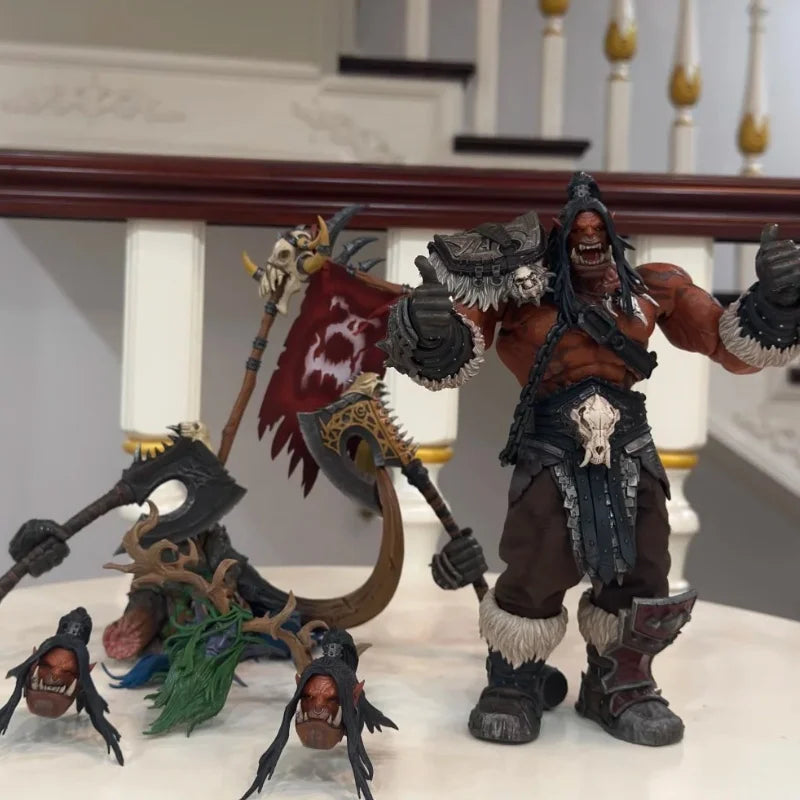 В наличност Hero Toys Wow Grommash Hellscream Tribal War Song Great Chieftain Orc Warrior 1:10 играчка екшън фигурка подарък за рожден ден