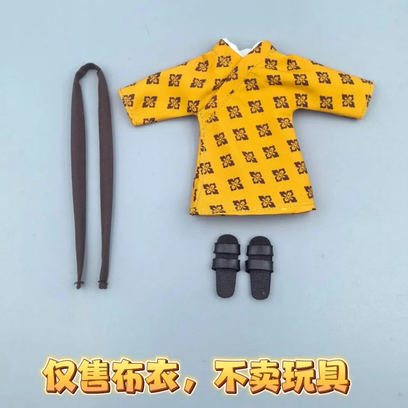 1/12 Delicious In Dungeon Inutade Polygonum Cowl Ghost Gril Armor Printed Robe Dress 6in Female Soldier Figures Model  Clothes