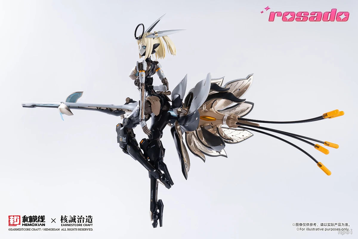 HEMOXIAN Starflower Lily, Mecha Girl, Articulated Action Figure, Assembly Model Kit, Desktop Ornament, Toy