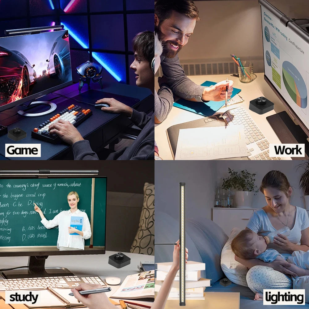 APP/Remote Control LED Monitor Light Bar Computer Screen Hanging Lights Music rhythm Desk RGB Atmosphere Table Lamp  Lighting