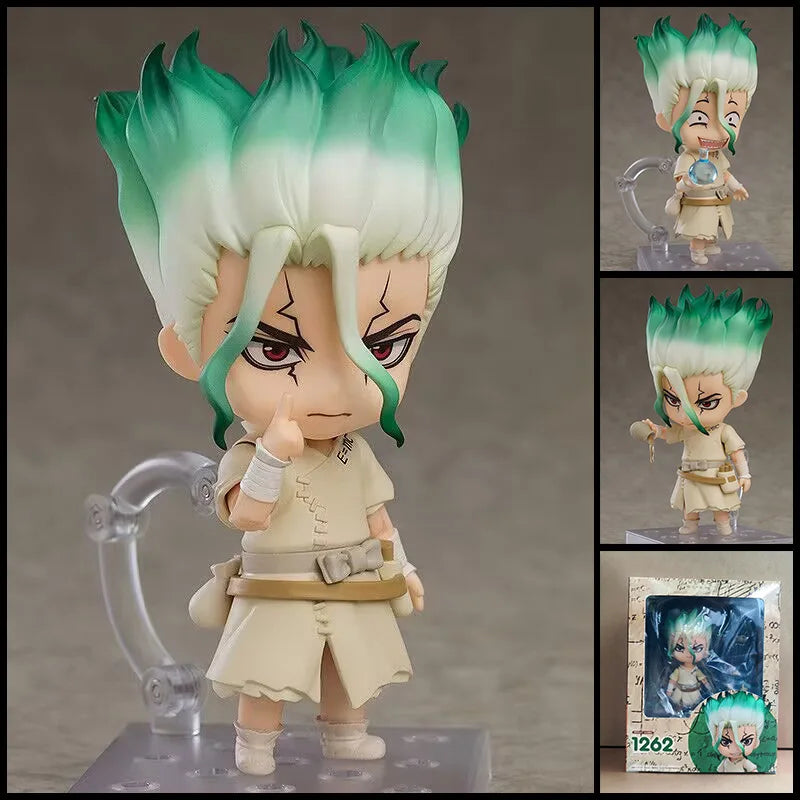 Anime Posable Figure Senku Ishigami Dr Stone Face Swap Pvc Collectible Figurine Desktop Decor Ornament Gift For Anime Lovers