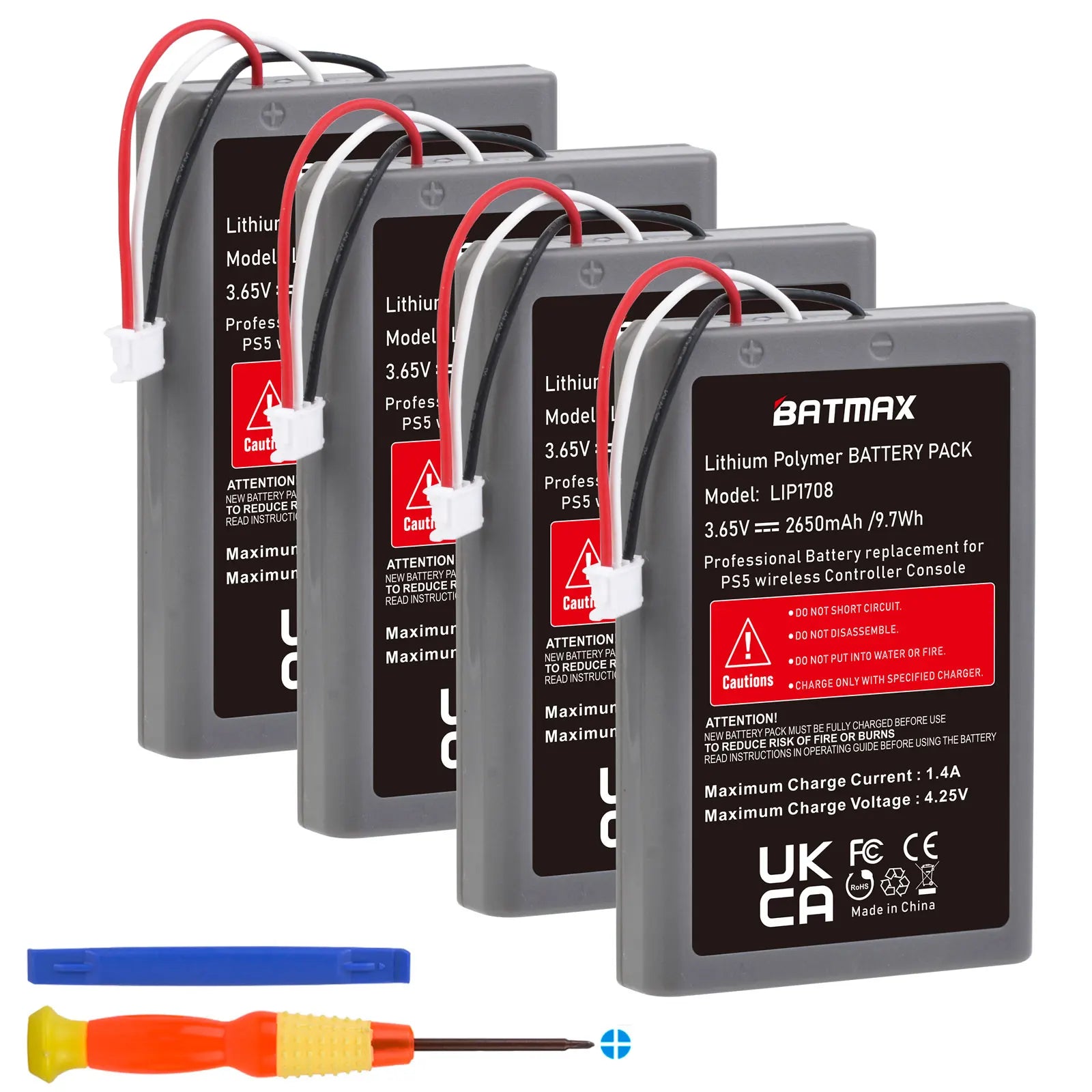 Battery for PS5 Controller,Rechargeable Li-ion Battery Akkus for DualSense Game Controller