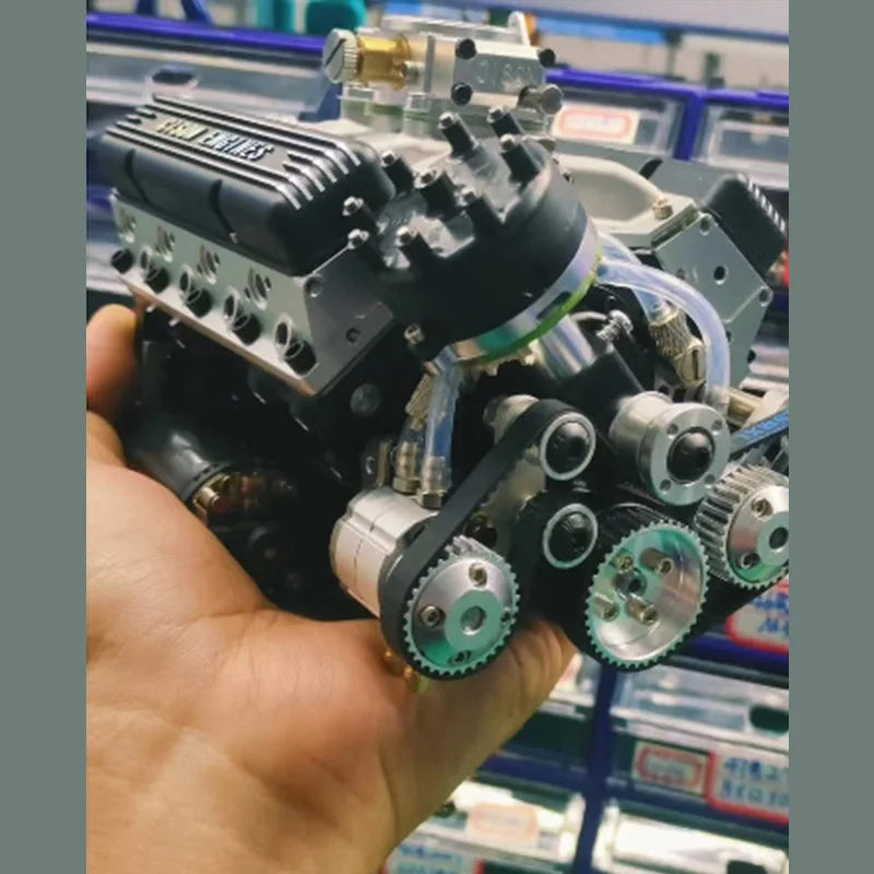 New V8 Engine Model Ornament, Metal Micro Engine Model Educational Display Kit, Suitable Gift For Car Enthusiasts For Collection