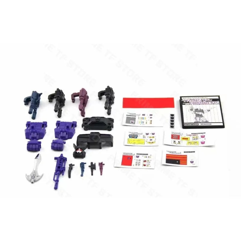 Original Hasbro Transformers Toy G1 Animation 1984 STUNTICON SUPER WARRIOR MENASOR Anime Figure Toys Collection Model