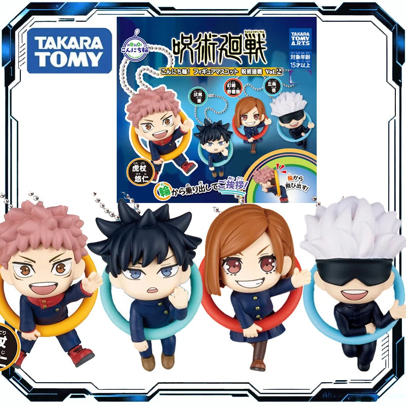 TOMY Original Gashapon Jujutsu Kaisen Q Edition Itadori Yuji Fushiguro Megumi Action Figure Toys for Boys Girls Kids Gift