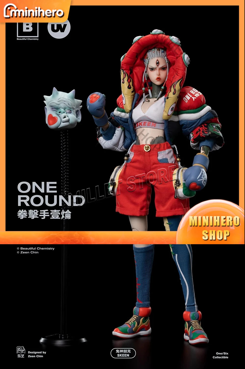 In Stock Underverse Ghost Punk Boxer UV202405 1/6 Scale 12 Inch Mobile Action Figure Doll Full Set Robot Model Toy