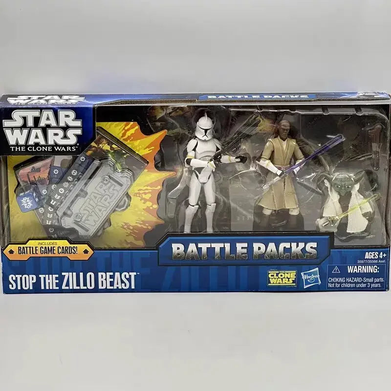 Star Wars Box Damaged Battle Packs Cad Bane Escape Stop the Zillo Beast Defend of Kamino Capture the Droids 3.75" Action Figure