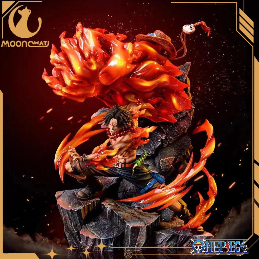 One Piece Anime Figuren Ace 18cm Figurine Portgas D Ace Feuerfaust Action Statue PVC Modell Puppe Sammlerstück Zimmer Decora Spielzeug Geschenke