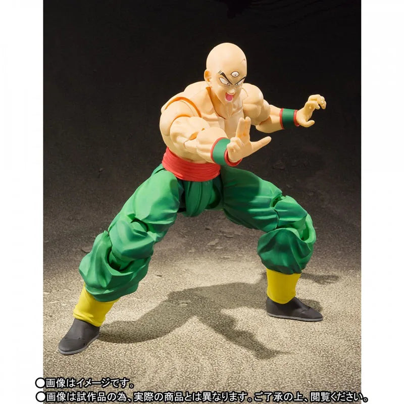 Low price In Stock BANDAI Original S.H.Figuarts DRAGON BALL TENSHINHAN AND CHAOZ SHF Action Figure Model Toy Gift for Kids
