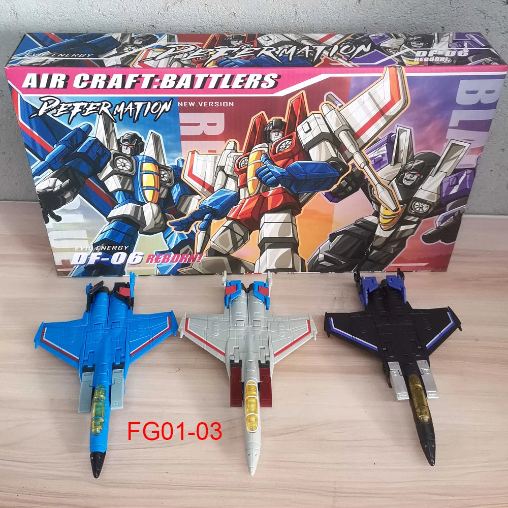 Transformation Toys JINBAO FG0103 FG04 Starscream Thundercracker Skywarp F15 DS01 Anime Action Figure Model Deformation Robot