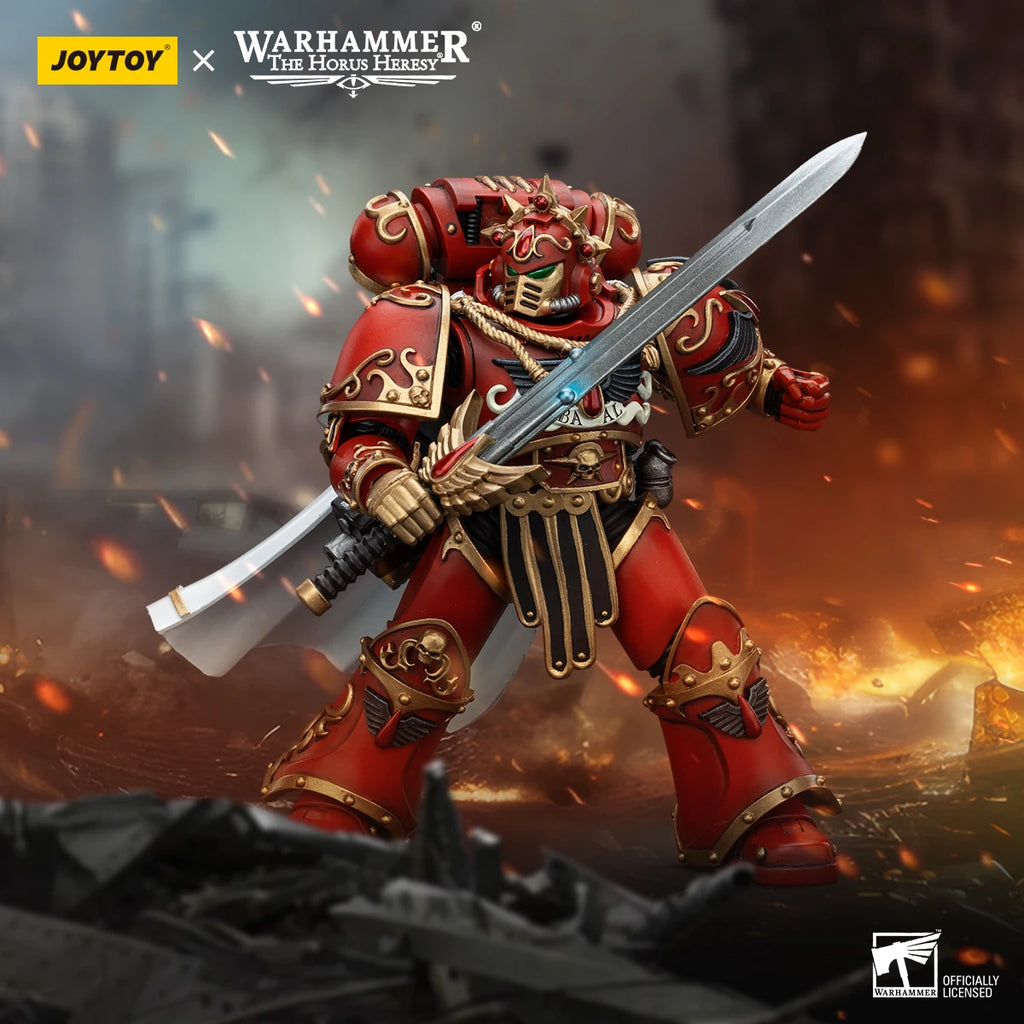 JOYTOY Warhammer 40k 1/18 Action Figures Anime 12.4cm Blood Angels Legion Praetor with Paragon Blade