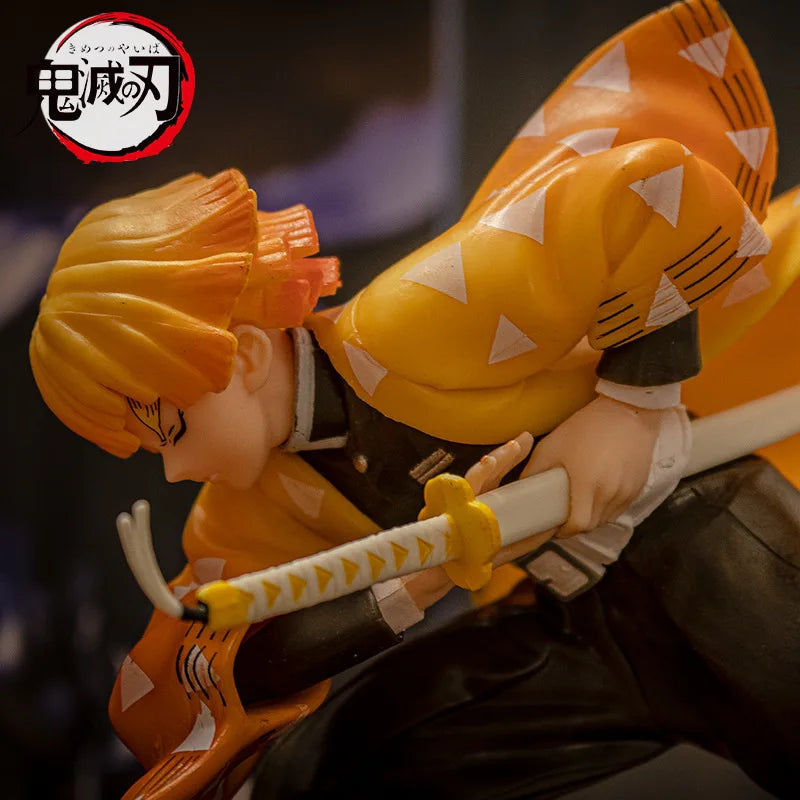 15CM Anime Demon Slayer Model Action Figure Agatsuma Zenitsu Collection Accessories Model Doll Toys Decor For Kids Birthday Gift