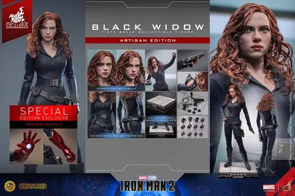 In Stock HotToys MMS757AE Black Widow Hair Transplant Edition 1/6 Animation Action Figure Toy Gift Model Collection