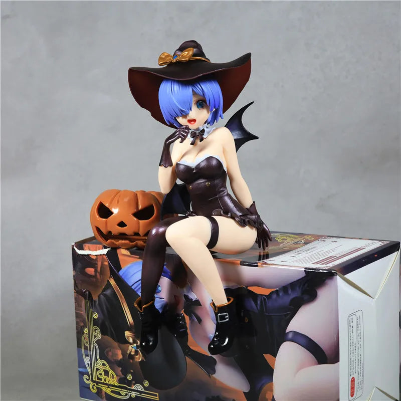 2025 Re:Zero Rem Halloween Magic Night Enchantress 18cm Anime Figure Statue Desktop Decoration Gift
