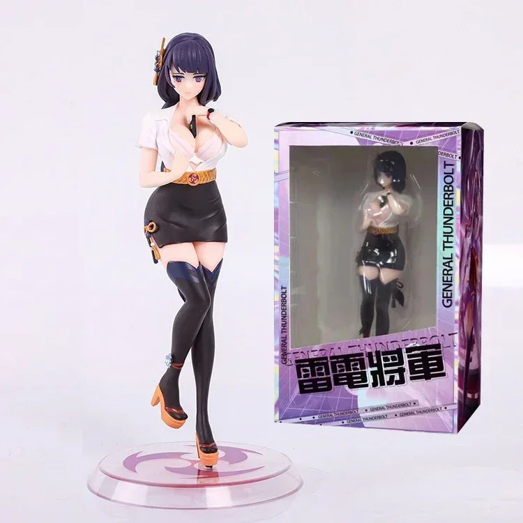 34cm Raiden Shogun Sexy Anime Girl Figure GK Beelzebul Yae Miko Action Figure Ningguang Figurine Collectible Model Doll Toy Gift