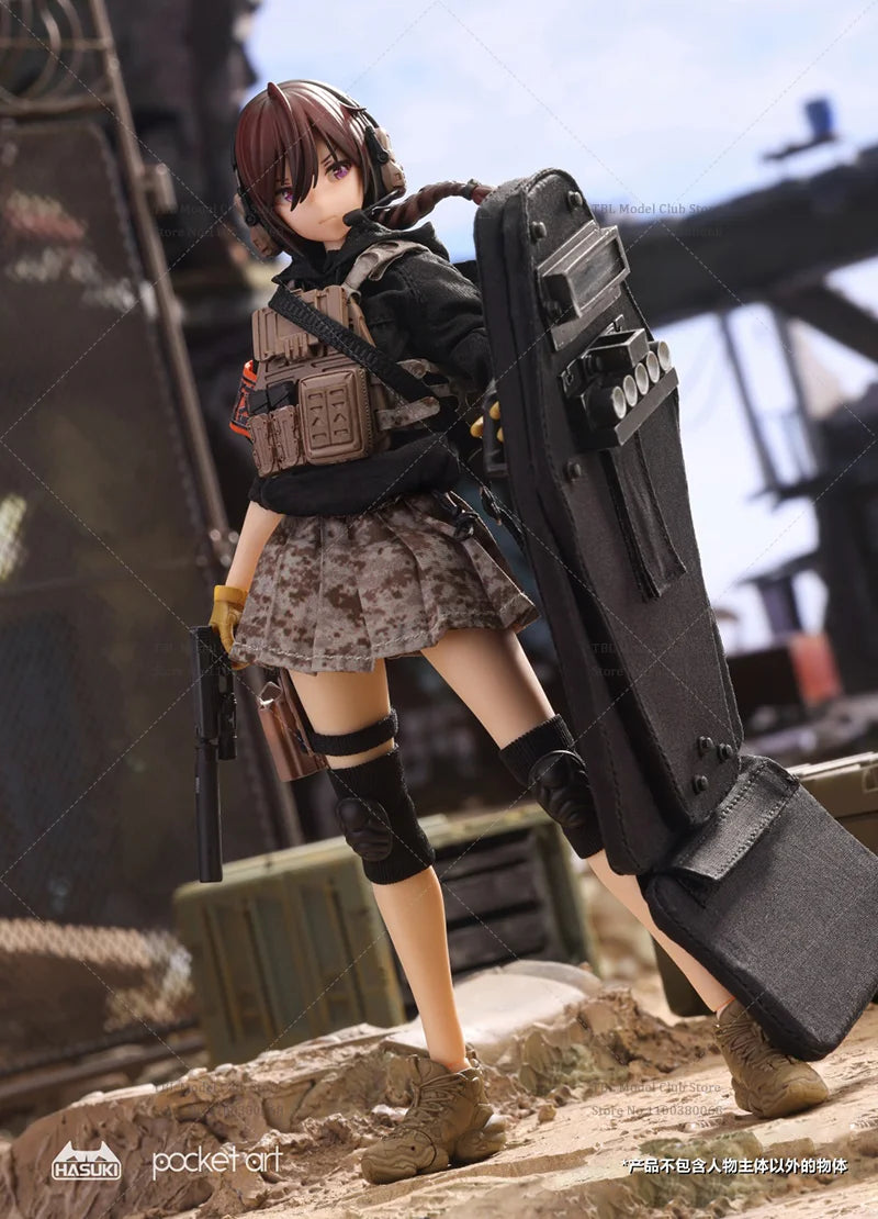 In Stock PA003 PA004 1/12 Scale Female Soldier Heavy Assault Hand Defense Shield Double Team 6-inch Full Set Action Figure