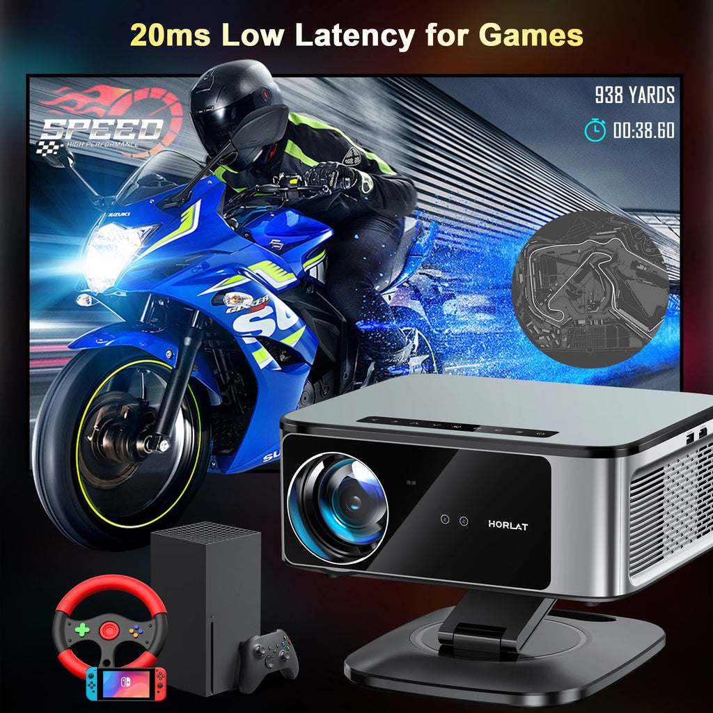 2025 Horlat 45000 Lumens 4K UHD Projector Laser TOF Focus Android 12 WiFi 1080P Full HD Home Theater Movie Projector for Netflix