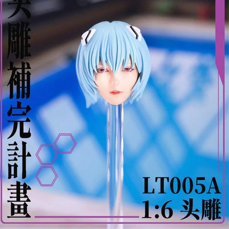 Light Kingdom 1/6 Scale Rei Ayanami Head Sculpt LT005A Collectible Action Figure Accessory For 12 Inch Female Anime Figures