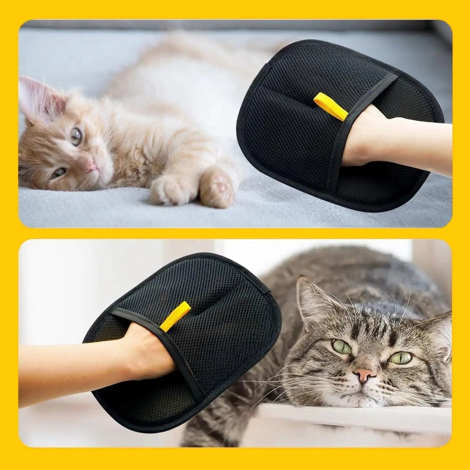 Handschuhe zur Tierhaarentfernung, Bürste zum Entfernen von Schuppen für Hunde, Katzen, Kaninchen, Katzenhaarbürste, Reinigungswerkzeuge für Katzenhaare, Handschuhe zum Abisolieren von Haaren