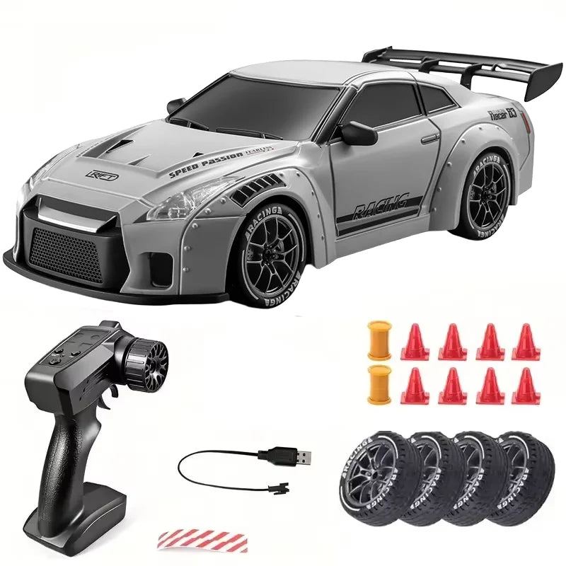 New RC Drift Car 4WD 1:24 Scale Remote Control Car with LED Lights 2.4GHz 20KM/H  RC Car Drifting Tires Racing Sport Vehicle Toy