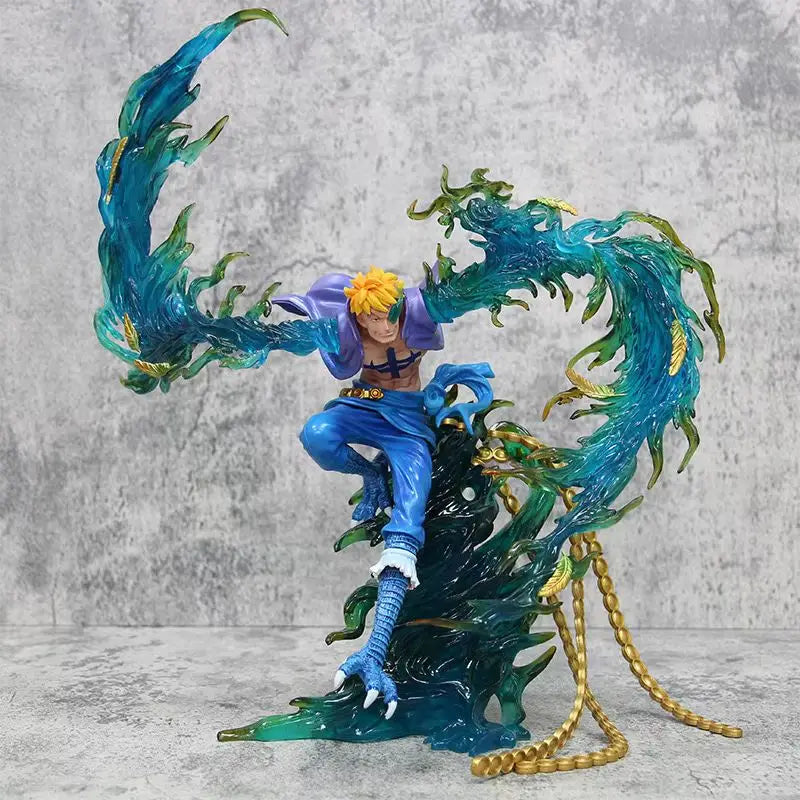 31cm One Piece Figures Phoenix Flying Marco Series Model Scenes Statue Animation Ornaments Decorative Action Figures Toy Gift