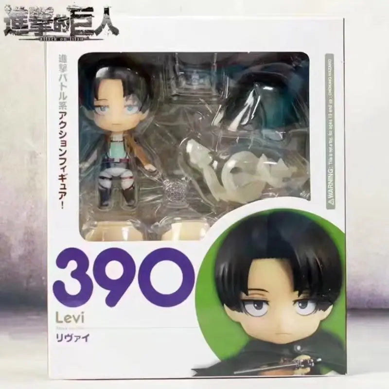 Anime Q Version Figure Attack On Titan 1123# Hange Zoe 2000# Eren Jaeger Mikasa Ackerman Action Model Desktop Doll Ornament Gift