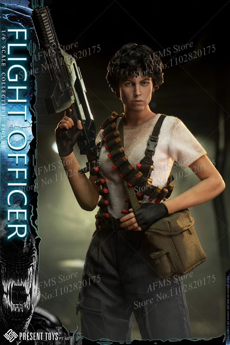 PRESENT TOYS PT-sp60 1/6 Scale Collectible Figure Alien Army Lieutenant Flight Officer Ellen Ripley 12Inch Action Figure Soldier