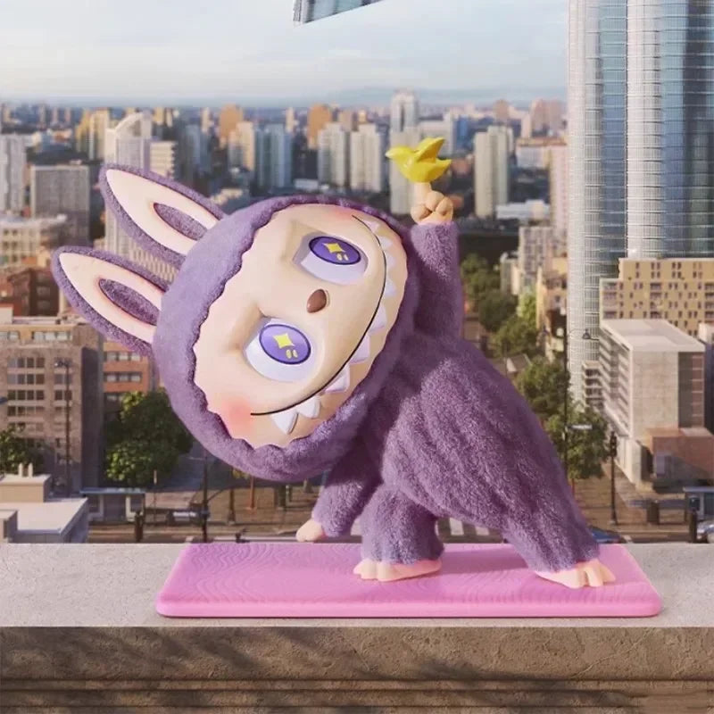 Authentische und beliebte POPMART THE MONSTERS Labubu Lazy Yoga Sammelfigur in Blindbox – Spielzeug, Dekoration, Geschenk