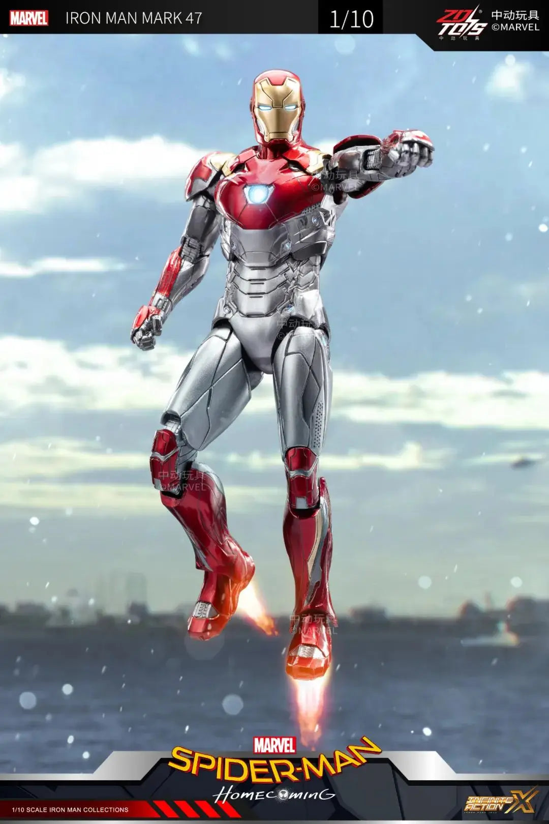 1/10 Original ZD Toys Iron Man MK2 War Machine2.0 MK16 MK11 MK24 MK35 MK47 Tony Stark Collection Model Action Figure Kids Toys