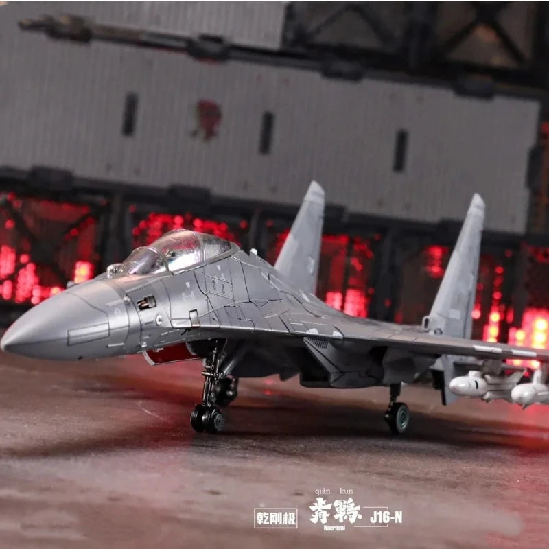Touchtoys 1/18 J16-N Nacrmmi Heavy Fighter Jet Finished Model Action Figures Highly Articulated Transformable Mecha Toy Boy Gift