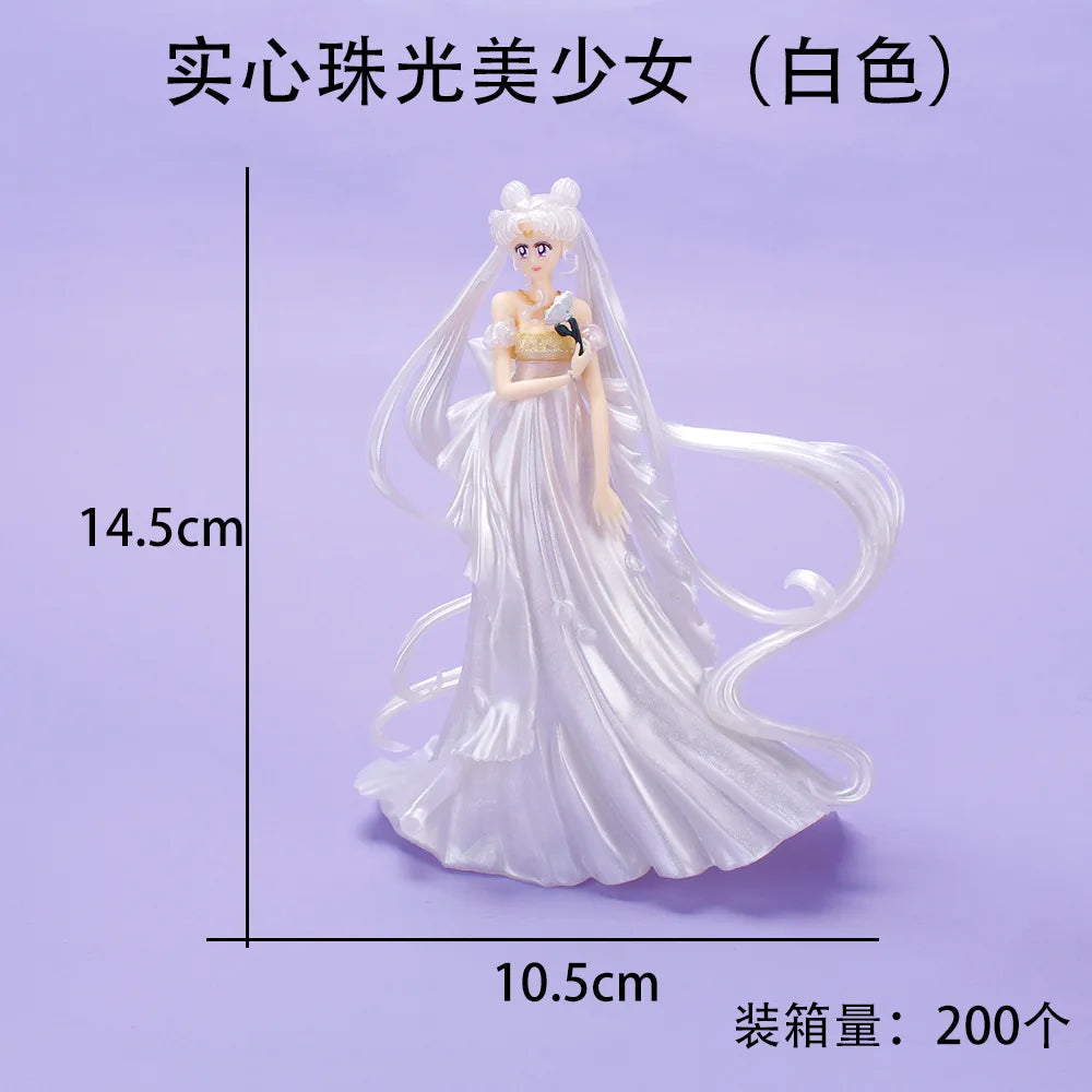 Sailor Moon Anime Actionfiguren 14CM Tsukino Usagi Hochzeitskleid PVC Modell Spielzeug Puppe Kuchen Sammlerstück Dekoration Kinder Geschenke