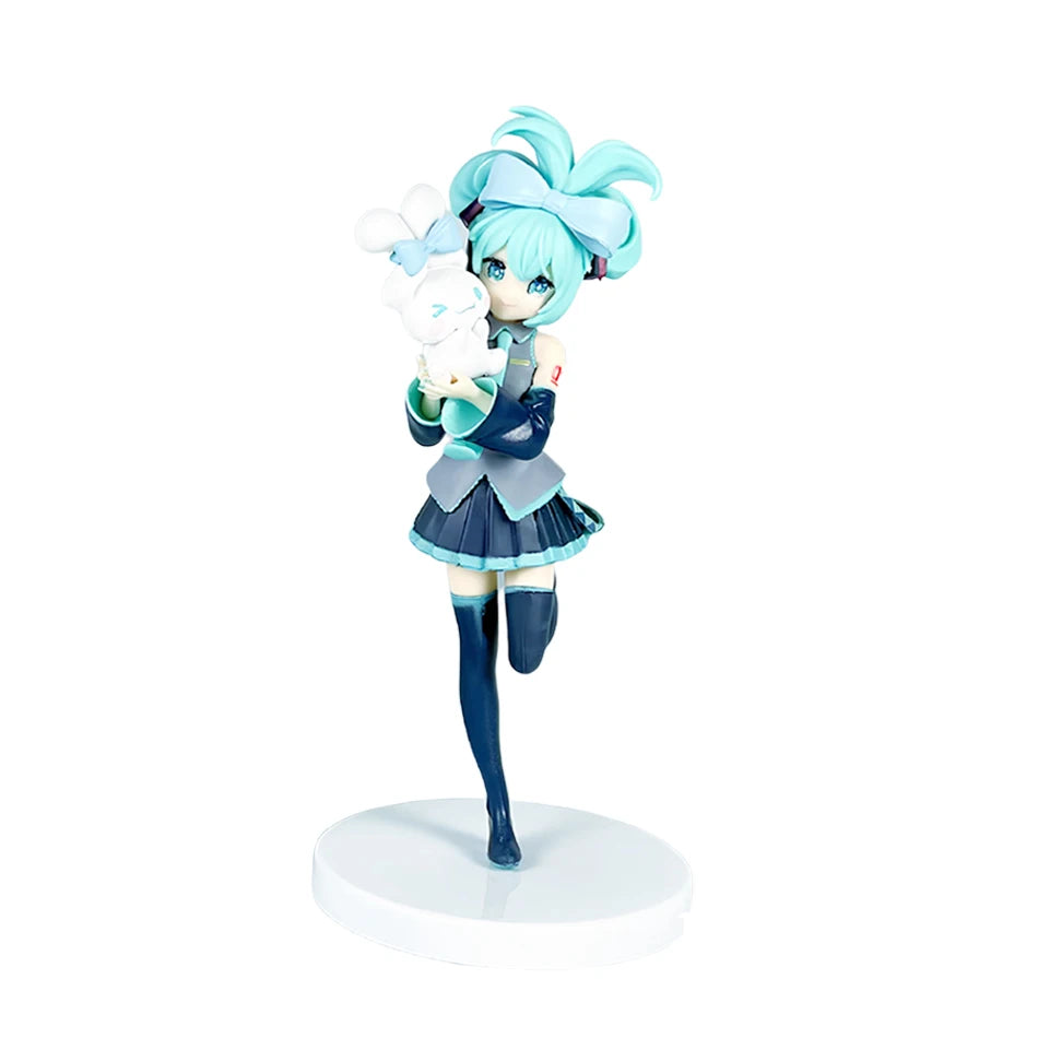 11-20CM Hatsune Miku X Cinnamoroll Figure Anime Collectible Models Decorative Decorations Children Birthday Christmas Kawaii Gif