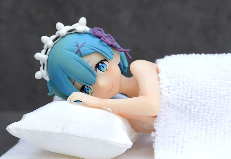 KDcolle Re:ZERO Starting Life in Another World Anime Figure Rem Sleep Sharing Action Figure Ram/Emilia Figurine Model Doll Toys