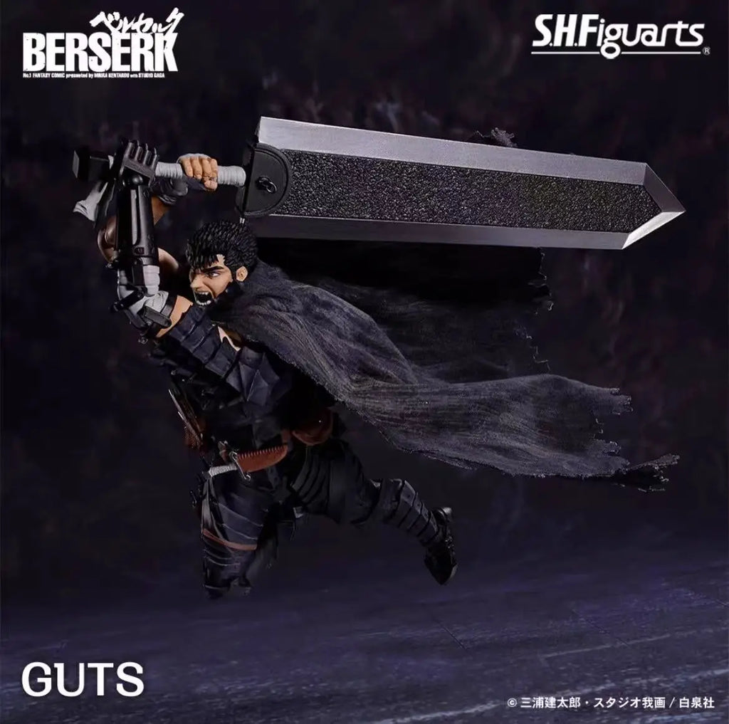 Bandai Berserk Anime Figur Guts Action Figur Spielzeug für Jungen Mädchen Kinder Weihnachtsgeschenk Sammlermodell