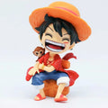 13cm Anime Figure One Piece Monkey D Luffy Roronoa Zoro Kawaii Toys Q Figural Nendoroid Car Decoration PVC Model Gift