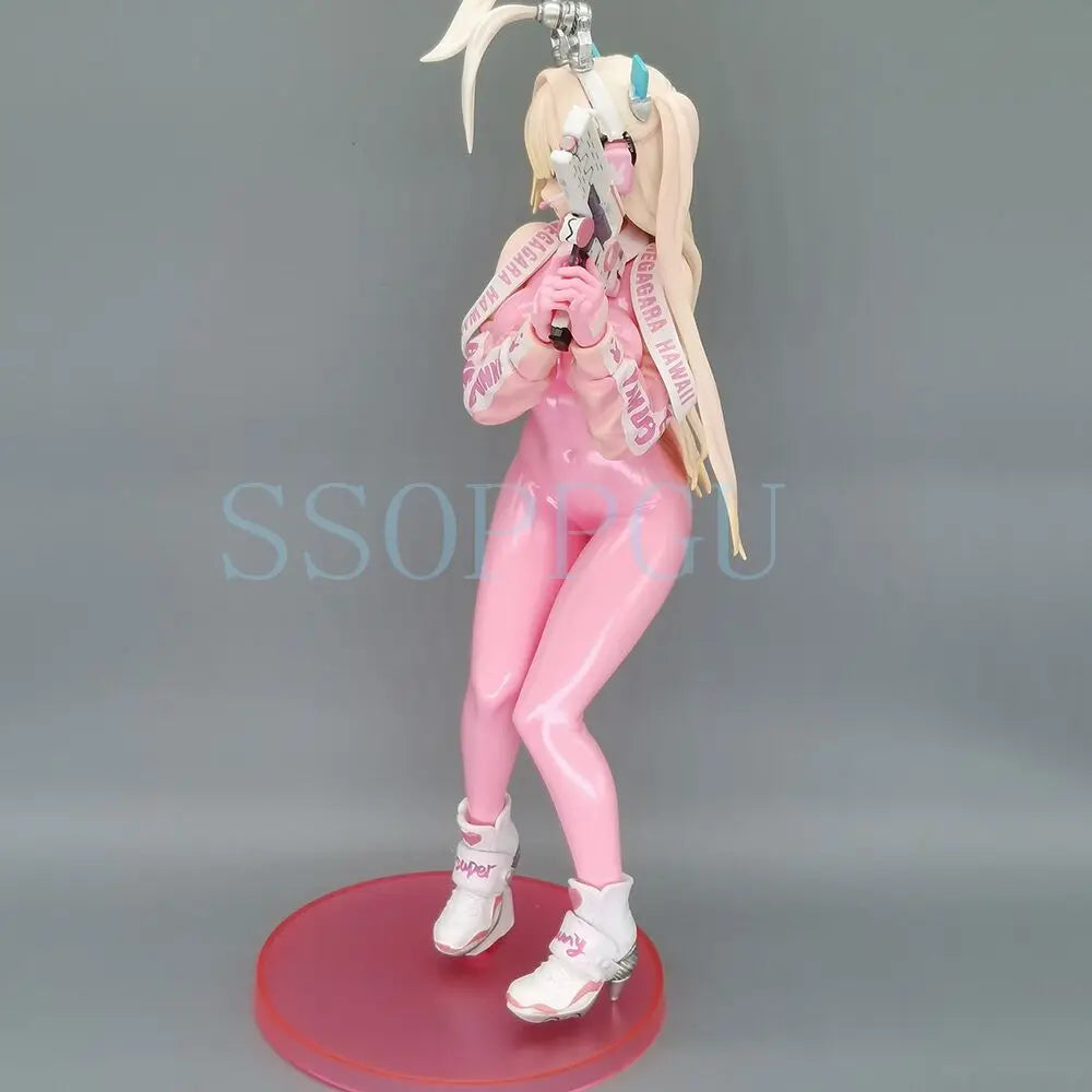 Pink Super Bunny Girl Figure Hobby Sakura DDUCK KONG 25cm Anime PVC Action Figure Toy Super Bunny Statue Collection Model Doll